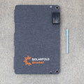 Solarfold panel with a pen beside it
