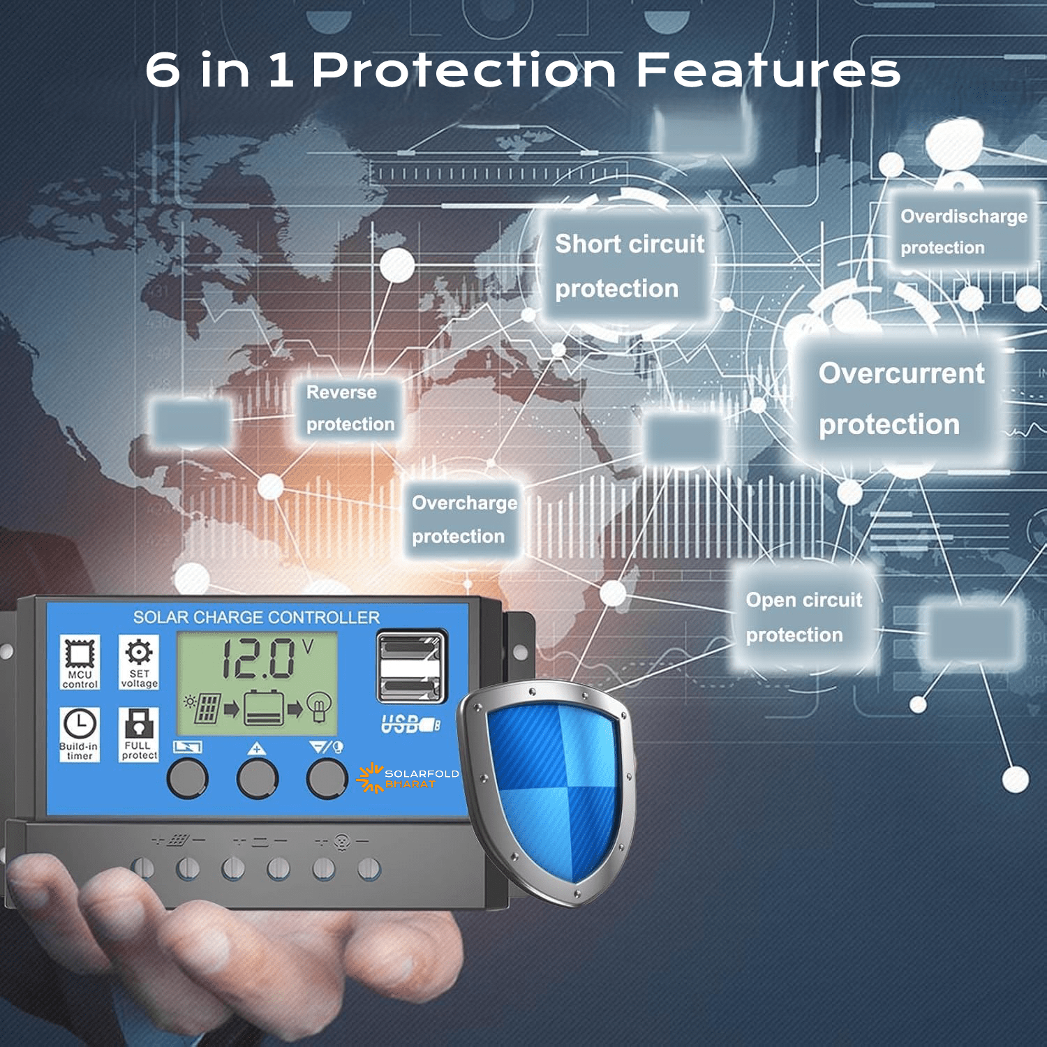 Solar Charge Controller 30A 12/24V - SolarFold Bharat